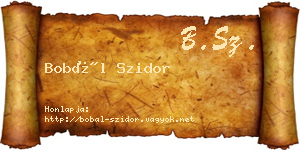 Bobál Szidor névjegykártya
